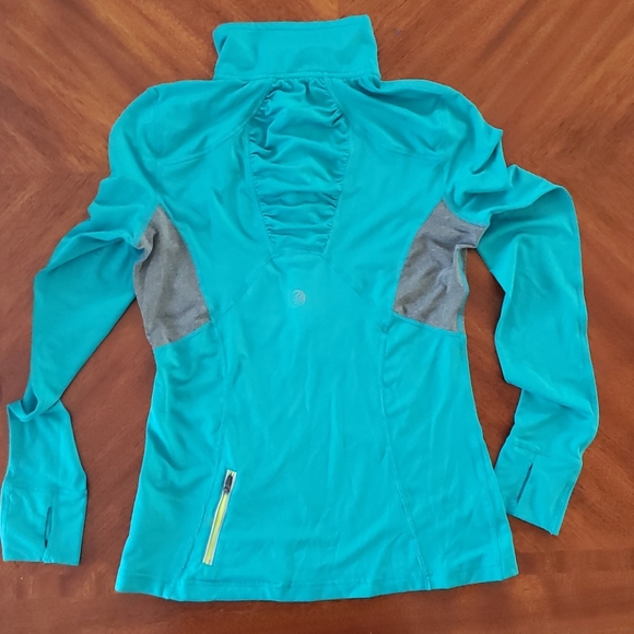 MPG Athletics Zip Up Teal Lime Gray Women's Size Small - Picture 2 of 7